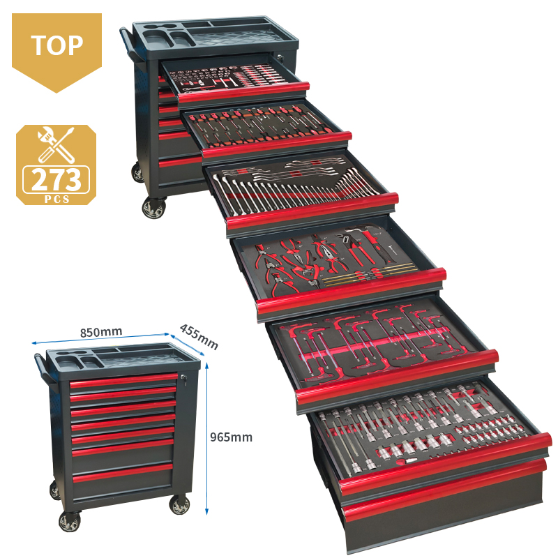 Workshop Tools Trolley - 7 Çekmeceli Alet Arabası, 273 Parça