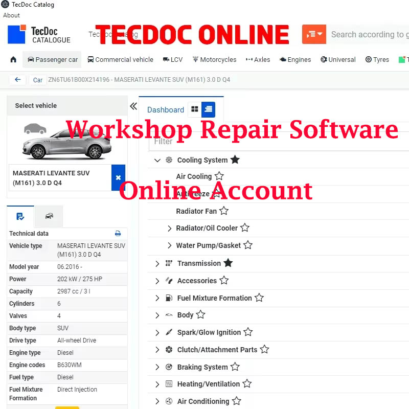 Workshop Tools English - 2026 Online Atölye Tamir Yazılımı Hesabı