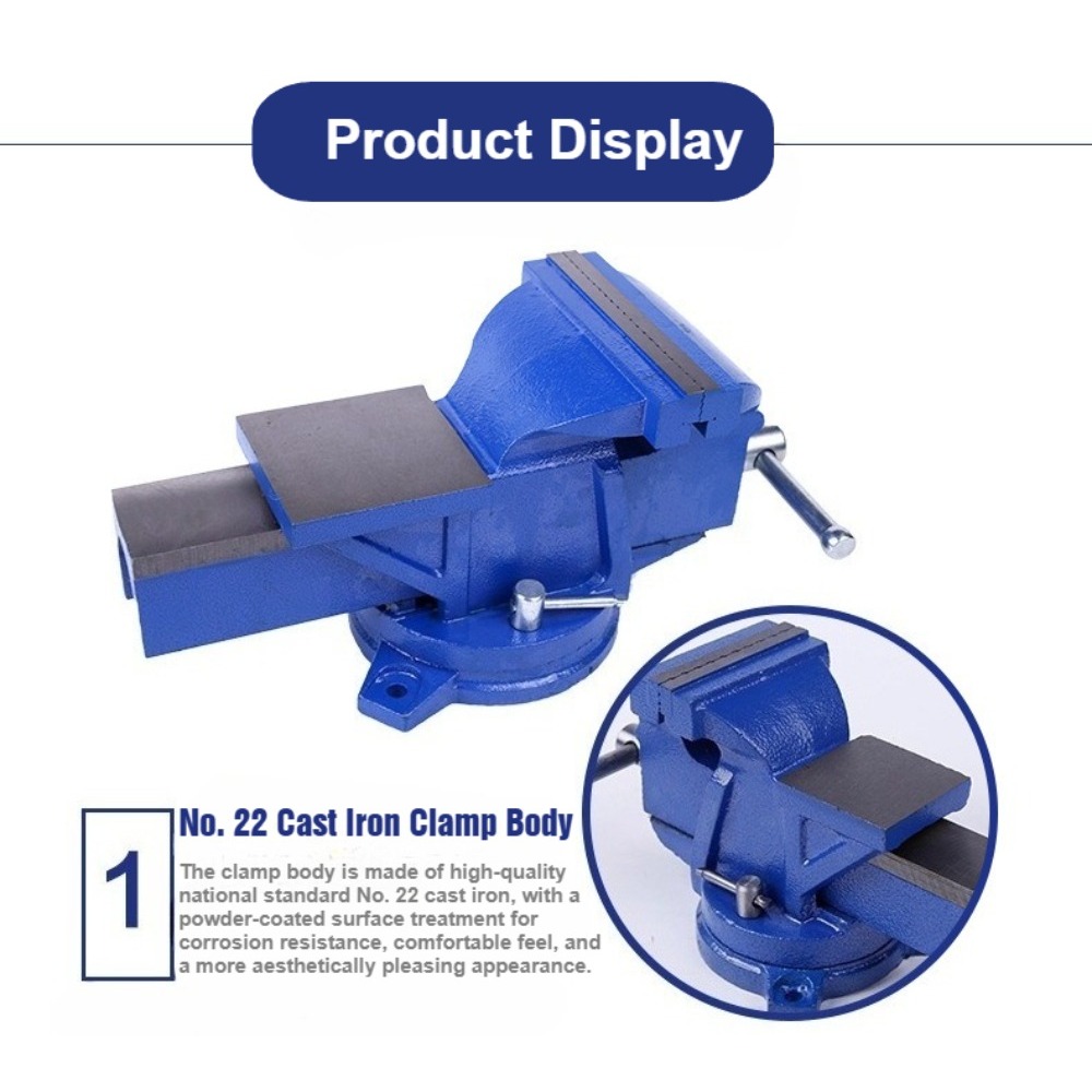 6 inç Ağır Hizmet Tipi Dökme D - Bench Vise Swivel incelemesi ve fiyatı