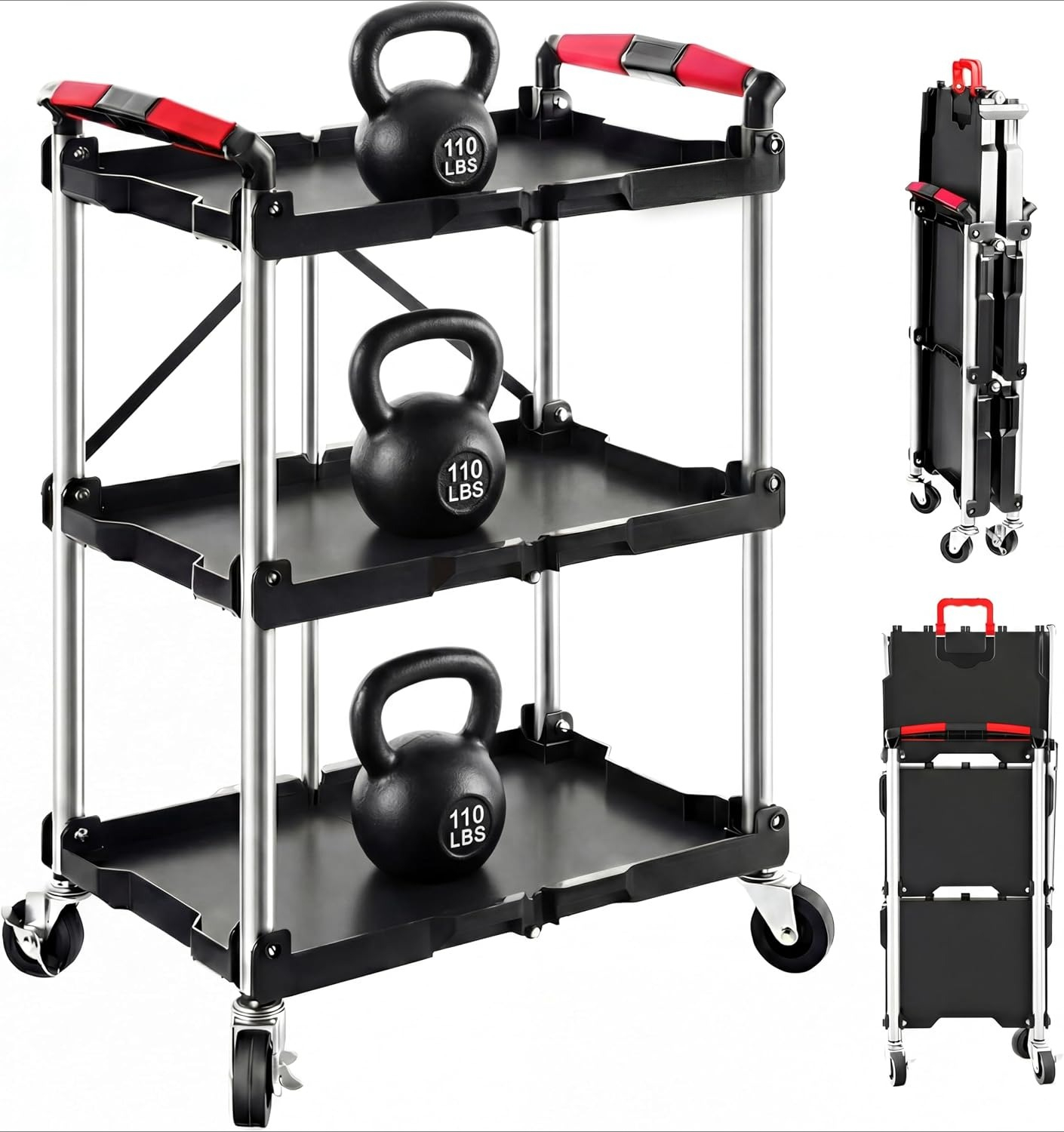 3 Raflı Katlanabilir Tekerlekl - Workshop Tools Trolley incelemesi ve fiyatı